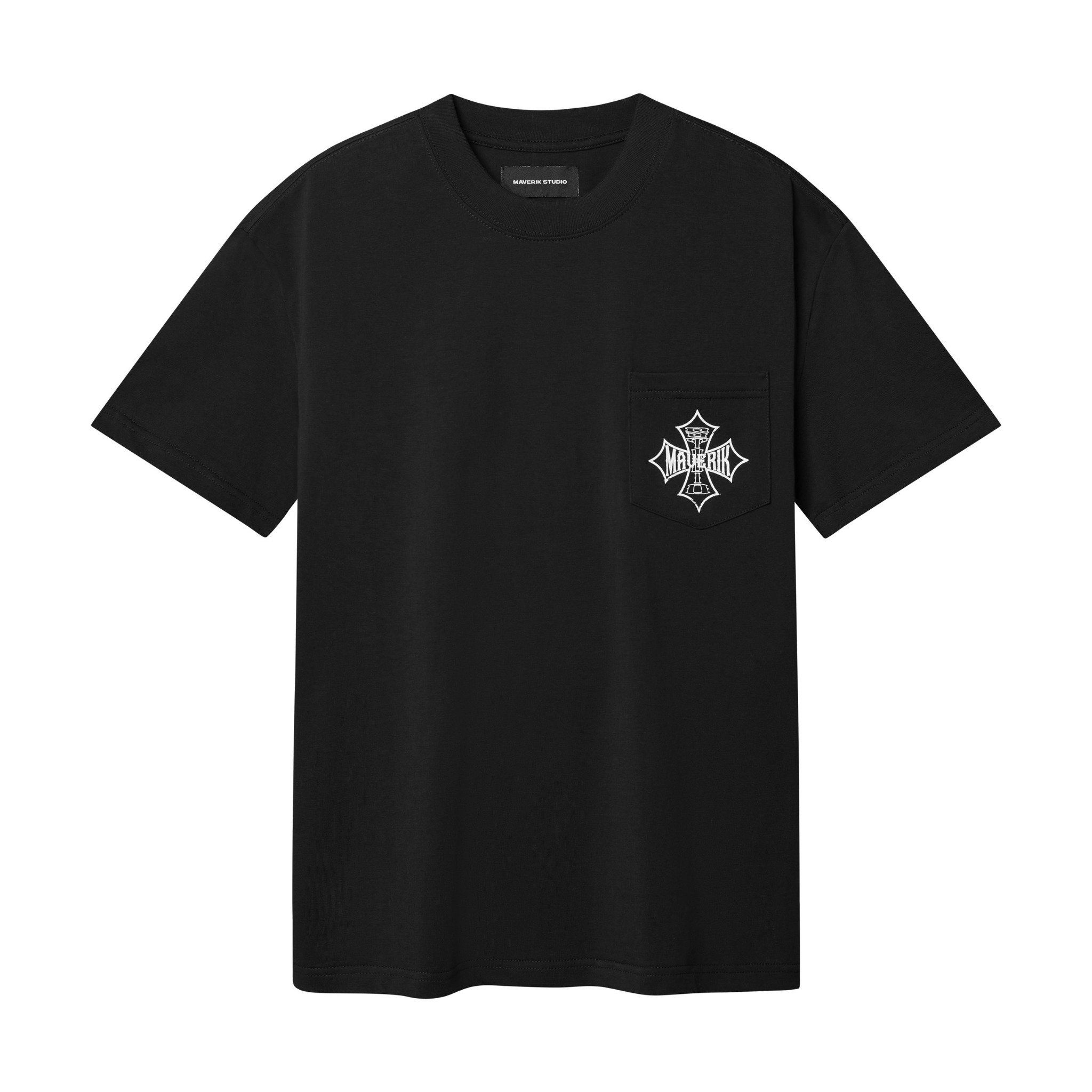  MAVERIK® - CROSS LOGO POCKET T-SHIRTS / BLACK 