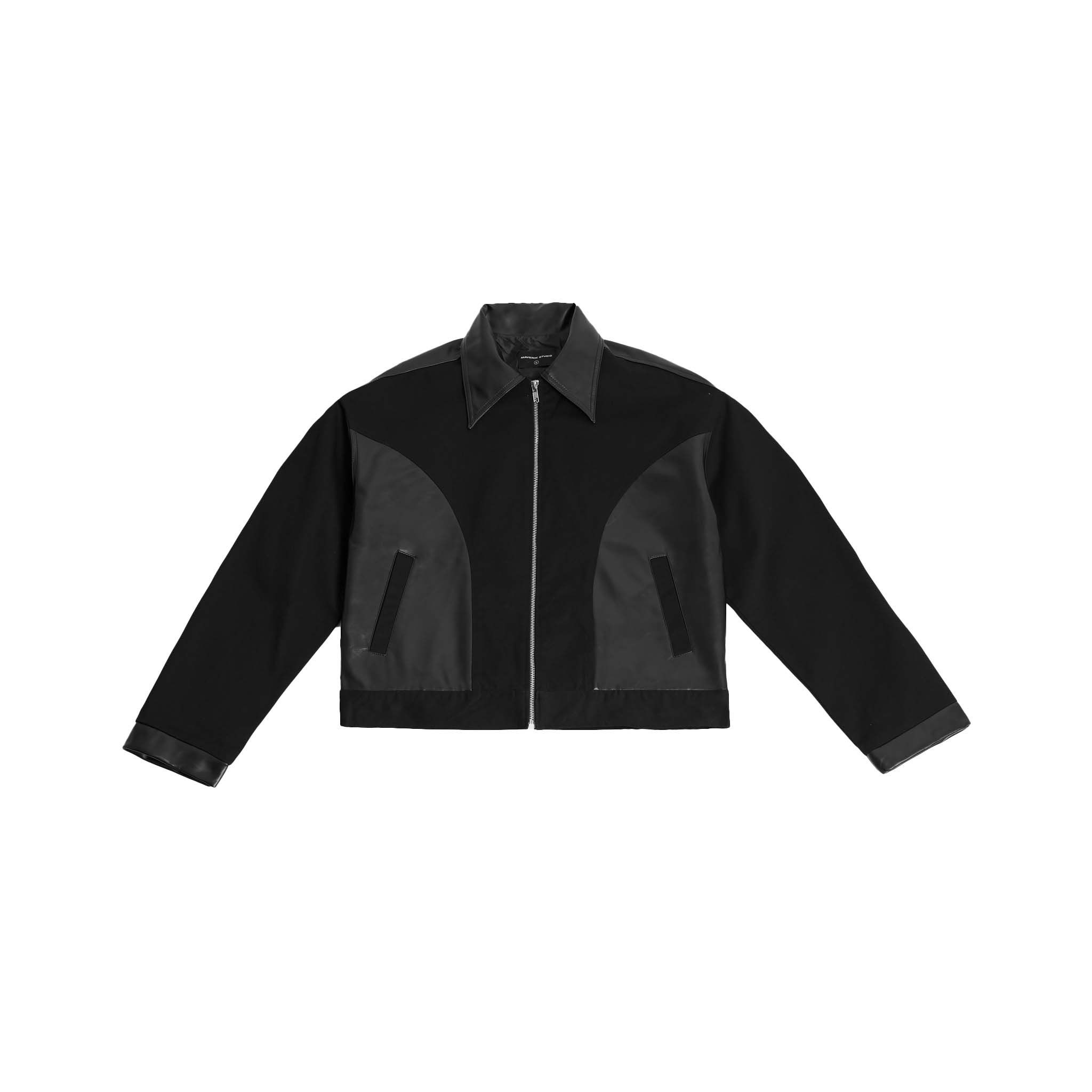  Faux Leather / Kaki Work Jacket 