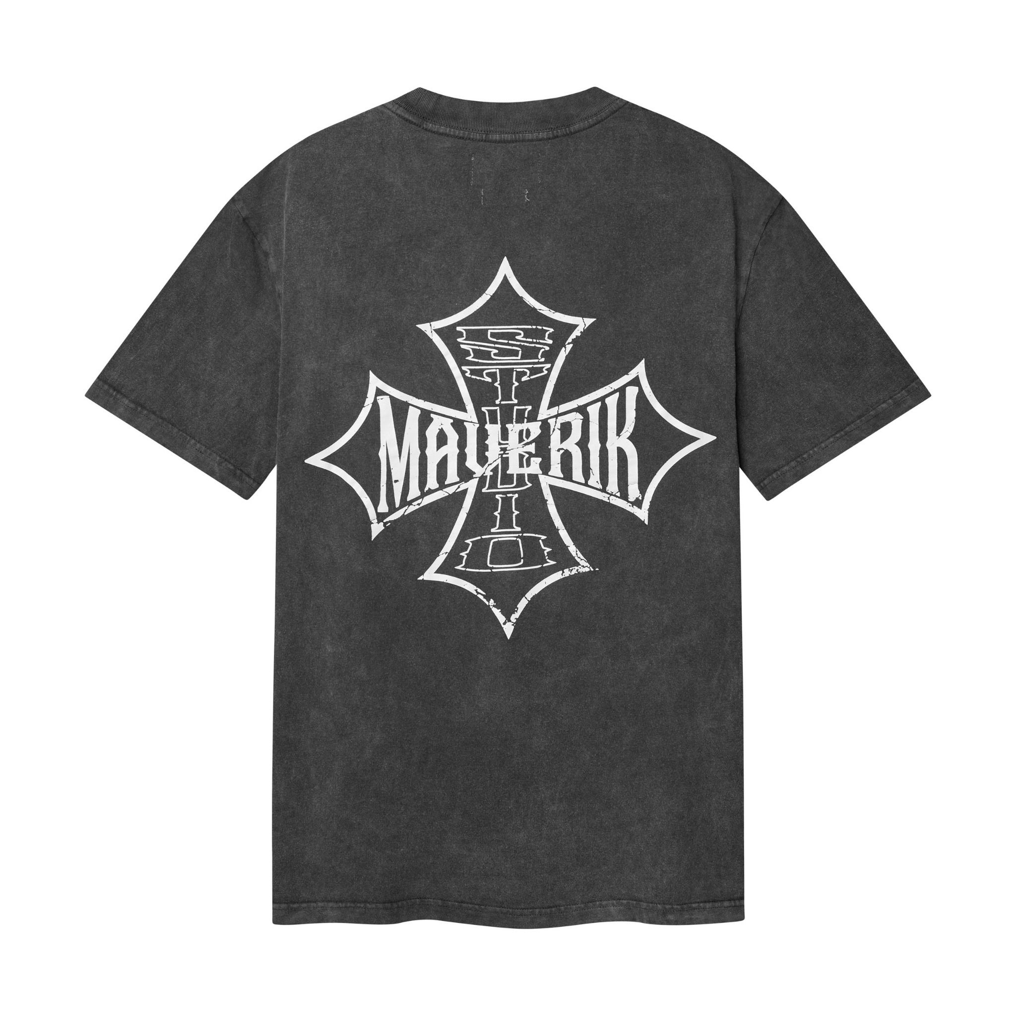  MAVERIK® - CROSS LOGO POCKET T-SHIRTS / GREY WASHED 