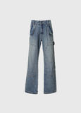  DOUBLE KNEES JEANS ( Vintage Blue Waxed ) 