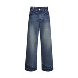  VINTAGE WASHED STRAIGHT JEANS ( VINTAGE BLUE ) 