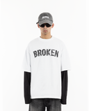  BROKEN OVERSIZED TEE (WHITE) 