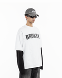  BROKEN OVERSIZED TEE (WHITE) 