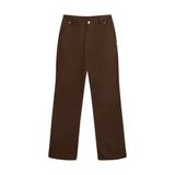  MAVERIK® BUTTON KHAKI STRAIGHT WORK PANTS ( BROWN ) 