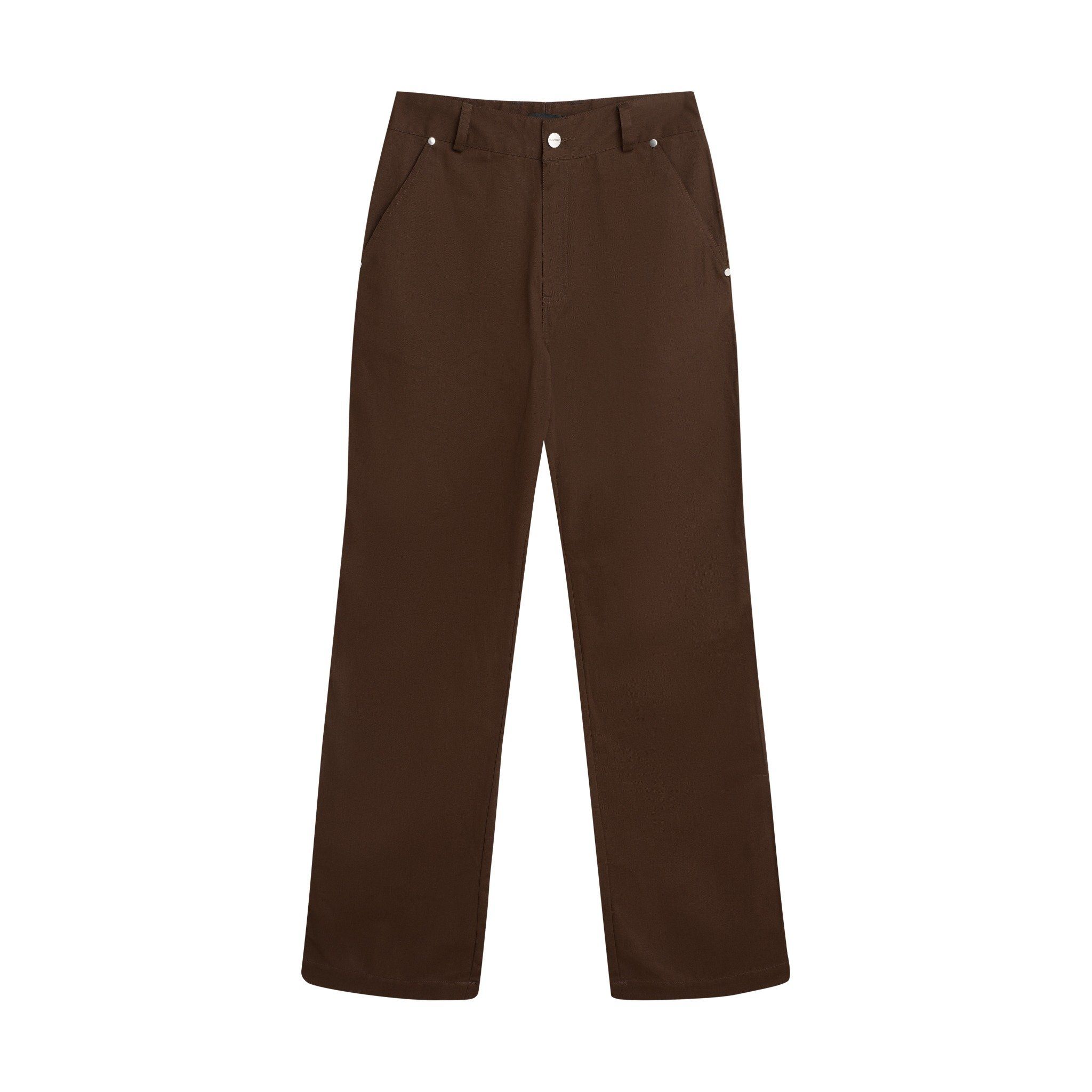  MAVERIK® BUTTON KHAKI STRAIGHT WORK PANTS ( BROWN ) 