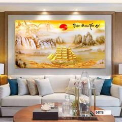 TRANH TREO TƯỜNG PHÒNG KHÁCH - TRANH THUẬN BUỒM XUÔI GIÓ KHỔ LỚN | MÃ 041TB