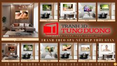 TRANH TREO TƯỜNG KHUNG HỢP KIM - TRANH SPA - MÃ T3D-888
