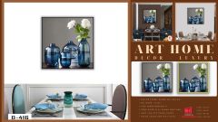 TRANH TREO TƯỜNG KHUNG HỢP KIM - TRANH TREO PHÒNG ĂN - TRANH TREO BÌNH HOA - HOA - D-416