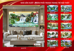 BST172 - TRANH TREO PHÒNG KHÁCH - TRANH TRANG TRÍ - TRANH TREO TƯỜNG SƠN THỦY HỮU TÌNH - TRANH ĐƠN NGANG