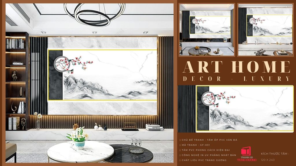 TRANH VẢI DÁN TƯỜNG 3D PHÒNG KHÁCH, PHÒNG NGỦ - TRANH DÁN TƯỜNG HIỆN ĐẠI | MÃ GF-031