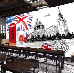 190 TRANH DÁN TƯỜNG 3D -TRANH QUÁN CAFE TRÀ SỮA - TRANH DÁN QUÁN ĂN  | MÃ TRANH 3D-051
