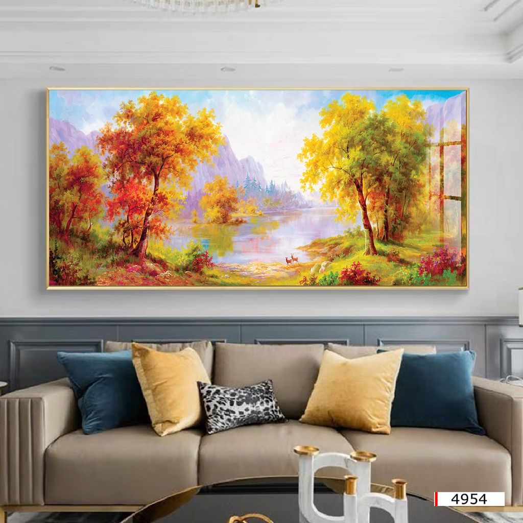 BST31 - TRANH SƠN DẦU TREO TƯỜNG - TRANG TRÍ HÀNH LANG, CẦU THANG, LỐI ĐI - CHỦ ĐỀ PHONG CẢNH THIÊN NHIÊN - KHỔ LỚN