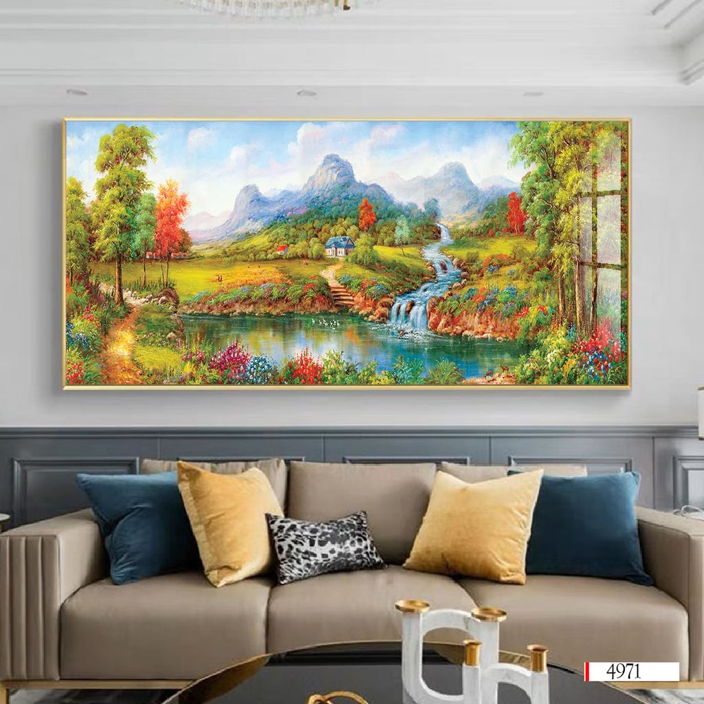 BST31 - TRANH SƠN DẦU TREO TƯỜNG - TRANG TRÍ HÀNH LANG, CẦU THANG, LỐI ĐI - CHỦ ĐỀ PHONG CẢNH THIÊN NHIÊN - KHỔ LỚN
