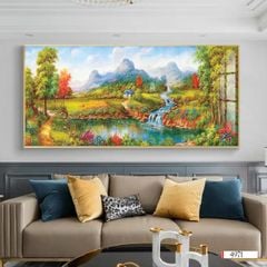 BST31 - TRANH SƠN DẦU TREO TƯỜNG - TRANG TRÍ HÀNH LANG, CẦU THANG, LỐI ĐI - CHỦ ĐỀ PHONG CẢNH THIÊN NHIÊN - KHỔ LỚN