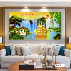 TRANH TREO TƯỜNG PHÒNG KHÁCH - TRANH THUẬN BUỒM XUÔI GIÓ KHỔ LỚN | MÃ 549TTL