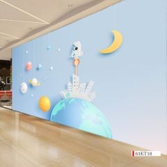 TRANH VẢI DÁN TƯỜNG 3D - TRANH DÁN TƯỜNG PHÒNG NGỦ TRẺ EM | MÃ 61KT18