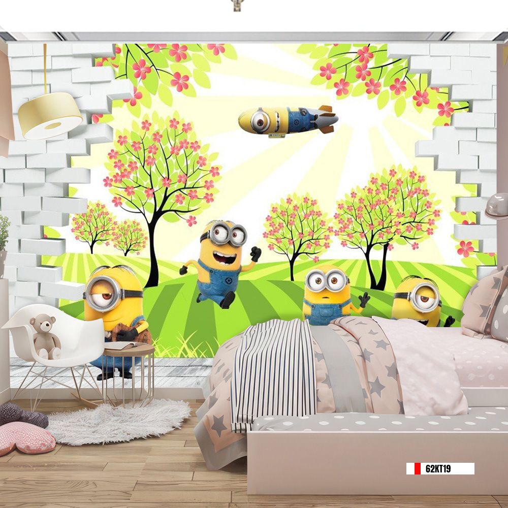 TRANH VẢI DÁN TƯỜNG 3D - TRANH DÁN TƯỜNG PHÒNG NGỦ TRẺ EM | MÃ 62KT19