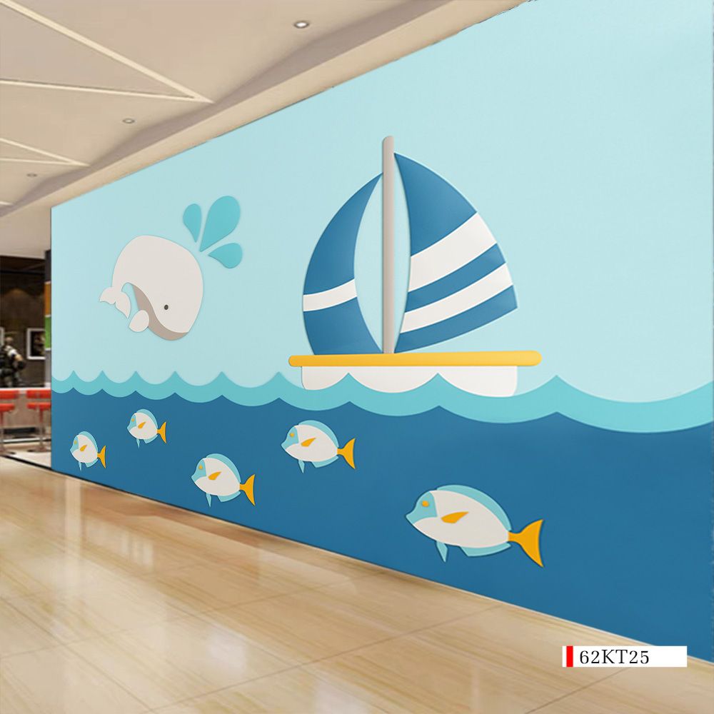 TRANH VẢI DÁN TƯỜNG 3D - TRANH DÁN TƯỜNG PHÒNG NGỦ TRẺ EM | MÃ 62KT25