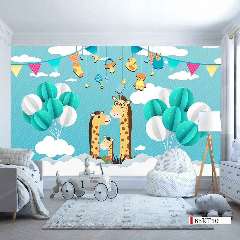 TRANH VẢI DÁN TƯỜNG 3D - TRANH DÁN TƯỜNG PHÒNG NGỦ TRẺ EM | MÃ 65KT10