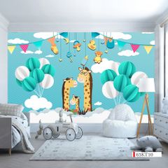 TRANH VẢI DÁN TƯỜNG 3D - TRANH DÁN TƯỜNG PHÒNG NGỦ TRẺ EM | MÃ 65KT10