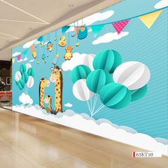 TRANH VẢI DÁN TƯỜNG 3D - TRANH DÁN TƯỜNG PHÒNG NGỦ TRẺ EM | MÃ 65KT10