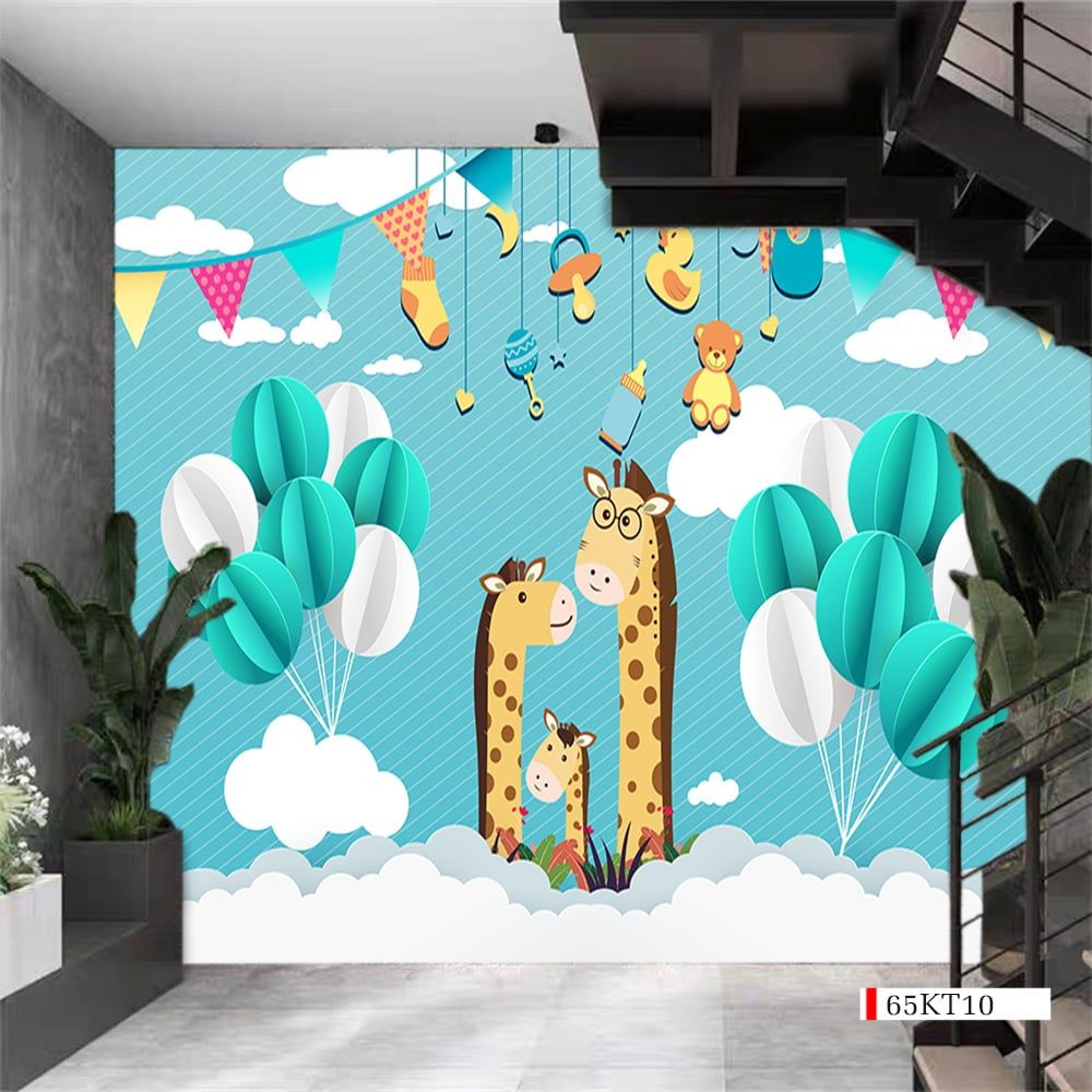 TRANH VẢI DÁN TƯỜNG 3D - TRANH DÁN TƯỜNG PHÒNG NGỦ TRẺ EM | MÃ 65KT10