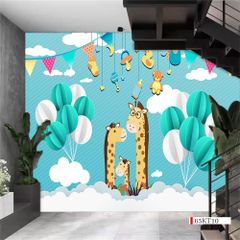 TRANH VẢI DÁN TƯỜNG 3D - TRANH DÁN TƯỜNG PHÒNG NGỦ TRẺ EM | MÃ 65KT10