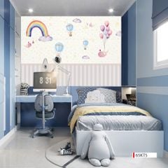 BST163 TRANH DÁN TƯỜNG 3D -TRANH VẢI DÁN PHÒNG NGỦ - TRANH DÁN PHÒNG TRẺ EM | MÃ 65KT5