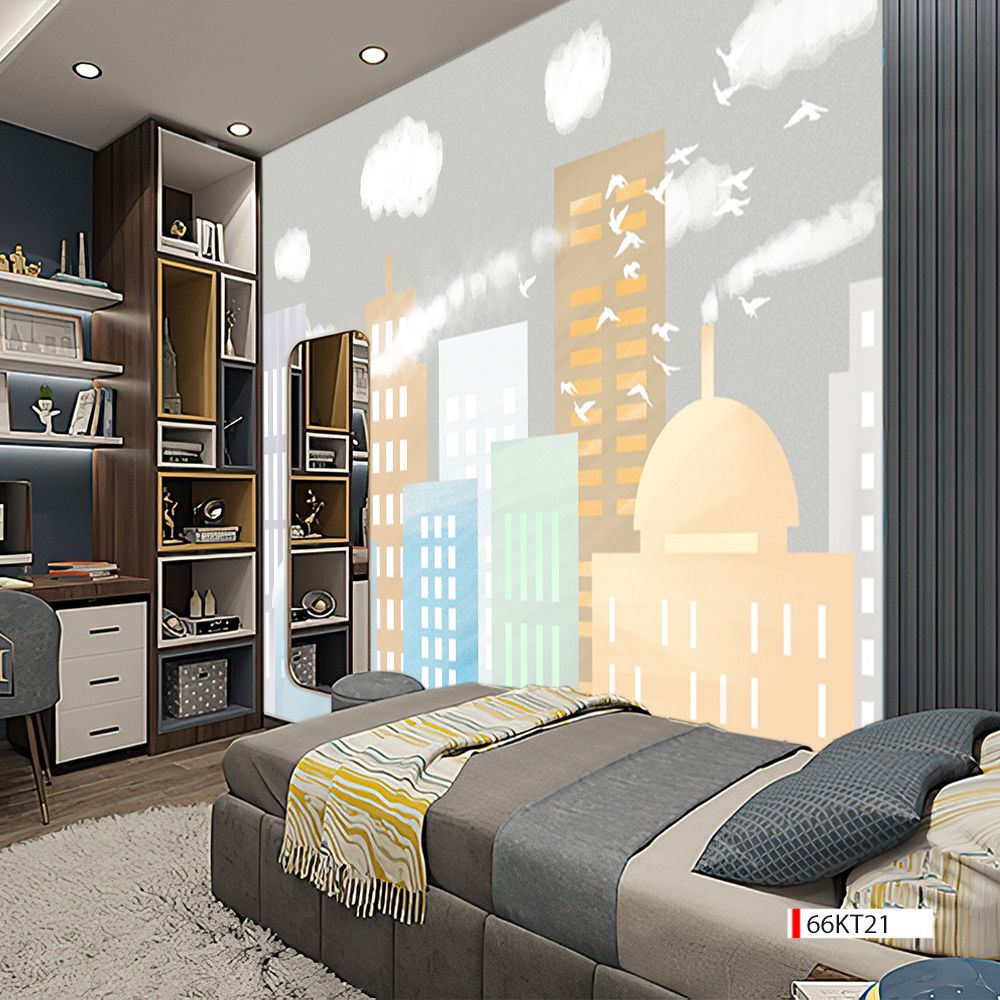 BST164 TRANH DÁN TƯỜNG 3D -TRANH VẢI DÁN PHÒNG NGỦ - TRANH DÁN PHÒNG TRẺ EM | MÃ 66KT21