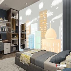 BST164 TRANH DÁN TƯỜNG 3D -TRANH VẢI DÁN PHÒNG NGỦ - TRANH DÁN PHÒNG TRẺ EM | MÃ 66KT21