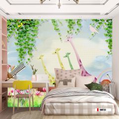 TRANH VẢI DÁN TƯỜNG 3D - TRANH DÁN TƯỜNG PHÒNG NGỦ TRẺ EM | MÃ 66KT23