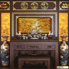 TRANH TREO PHÒNG THỜ - TRANH ĐIỆN TRÚC CHỈ TỨ QUÝ | MÃ 88TTC