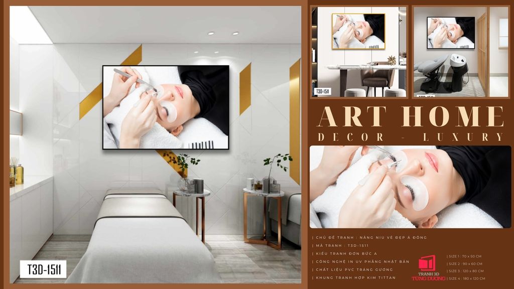 TRANH TREO TƯỜNG KHUNG HỢP KIM - TRANH SPA - MÃ T3D-1511
