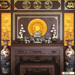 TRANH TREO PHÒNG THỜ - TRANH ĐIỆN TRÚC CHỈ MANDALA | MÃ 93TTC