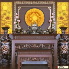 TRANH TREO PHÒNG THỜ - TRANH ĐIỆN TRÚC CHỈ MANDALA | MÃ 93TTC