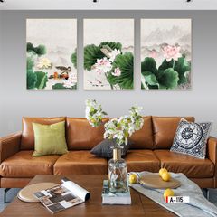 TRANH TREO TƯỜNG PHÒNG ĂN - PHÒNG KHÁCH - TRANH HOA 3D GHÉP BỘ 3 BỨC | MÃ A-115