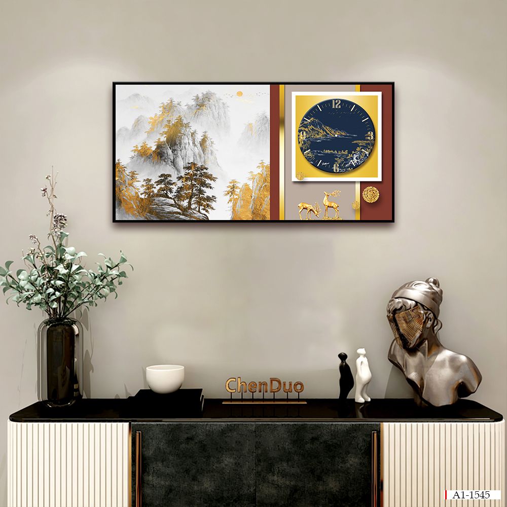 BST38 - TRANH ĐỒNG HỒ TREO TƯỜNG - TRANG TRÍ HÀNH LANG, LỐI ĐI, CẦU THANG - TRANH NGANG