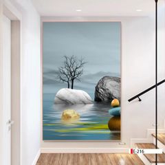 TRANH TREO TƯỜNG PHÒNG KHÁCH - PHÒNG ĂN - SẢNH LỐI ĐI - TRANH HƯƠU TÀI LỘC | MÃ E-216