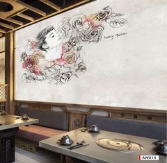 191 TRANH DÁN TƯỜNG 3D -TRANH QUÁN CAFE TRÀ SỮA - TRANH DÁN QUÁN ĂN  | MÃ TRANH AW014