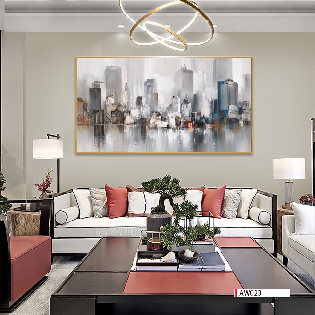 TRANH TREO TƯỜNG PHÒNG KHÁCH - TRANH PHONG CẢNH CHÂU ÂU CỔ ĐIỂN - KHỔ LỚN | MÃ AW023