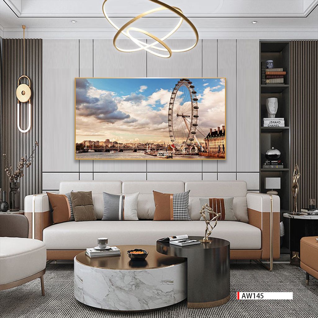 TRANH TREO TƯỜNG PHÒNG KHÁCH - TRANH PHONG CẢNH CHÂU ÂU HIỆN ĐẠI - KHỔ LỚN | MÃ AW145