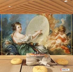 193 TRANH DÁN TƯỜNG 3D -TRANH QUÁN CAFE TRÀ SỮA - TRANH DÁN QUÁN ĂN  | MÃ TRANH AW279