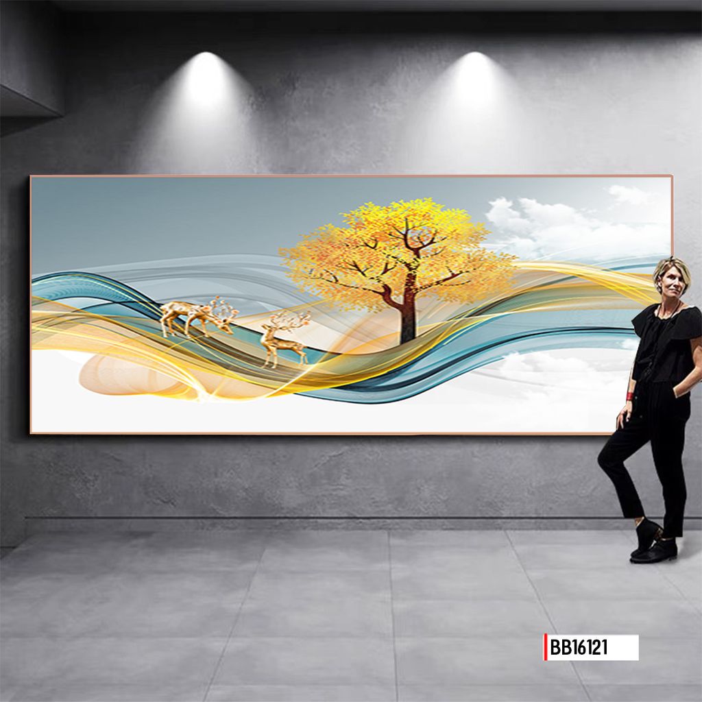 TRANH TREO TƯỜNG PHÒNG KHÁCH - PHÒNG NGỦ - SẢNH LỐI ĐI - TRANH HƯƠU TÀI LỘC | MÃ BB16121