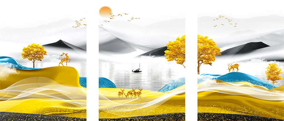 TRANH TREO TƯỜNG PHÒNG ĂN - PHÒNG KHÁCH - TRANH TĨNH VẬT GHÉP BỘ 3 BỨC | MÃ C-128