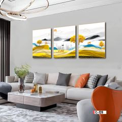 TRANH TREO TƯỜNG PHÒNG ĂN - PHÒNG KHÁCH - TRANH TĨNH VẬT GHÉP BỘ 3 BỨC | MÃ C-128