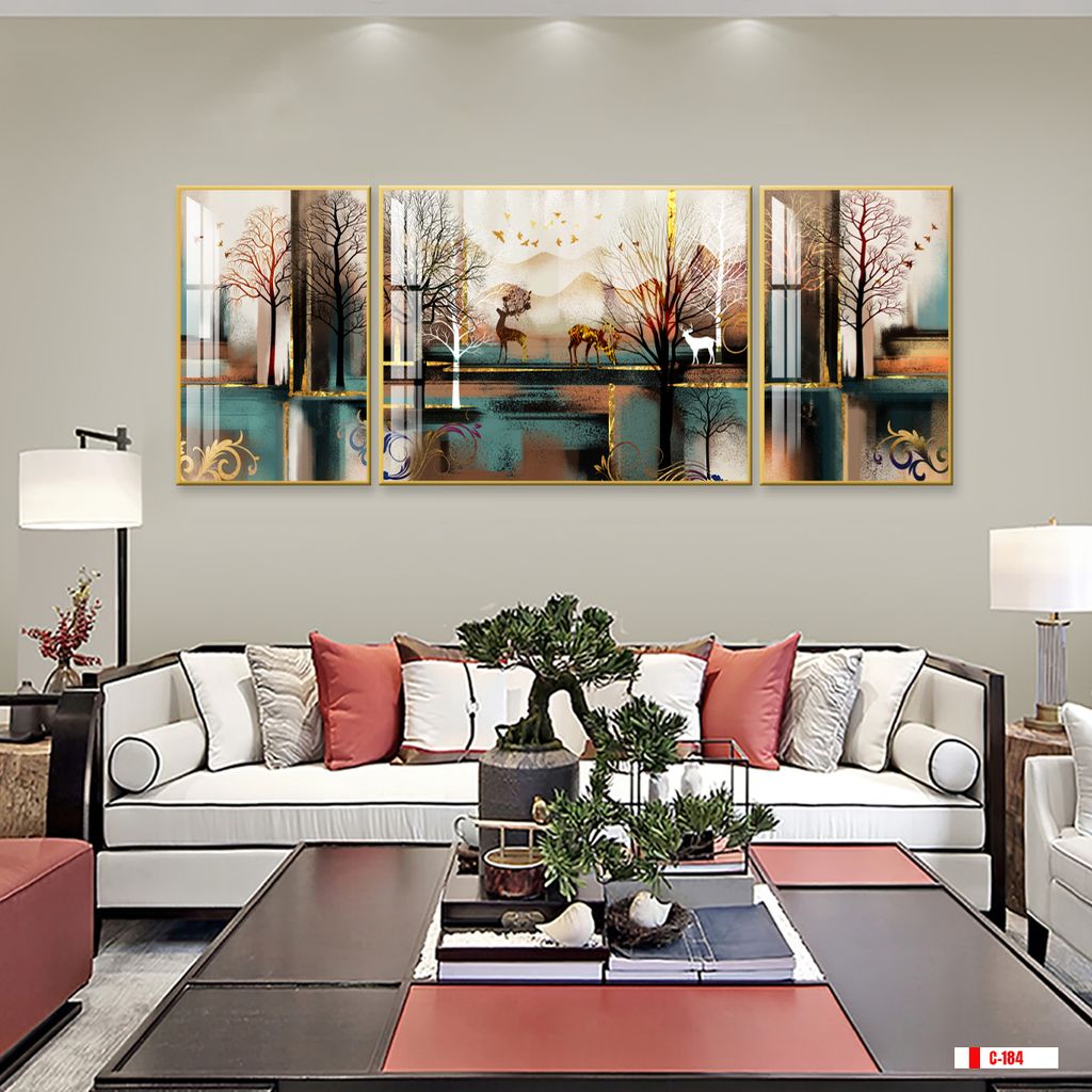 TRANH TREO TƯỜNG PHÒNG KHÁCH - TRANH HƯƠU TÀI LỘC | MÃ C-184