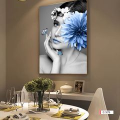 BST72 - TRANH TREO TƯỜNG - TRANG TRÍ HÀNH LANG, SẢNH, LỐI ĐI - CHỦ ĐỀ TRANH CÔ GÁI NGHỆ THUẬT - TRANH ĐƠN DỌC