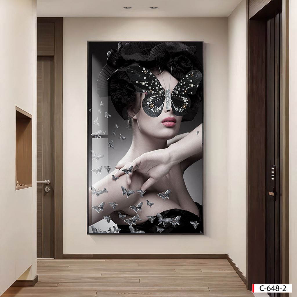 BST79 - TRANH TREO TƯỜNG - TRANG TRÍ HÀNH LANG, SẢNH, LỐI ĐI - CHỦ ĐỀ CÔ GÁI NGHỆ THUẬT - TRANH ĐƠN DỌC