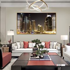 TRANH TREO TƯỜNG PHÒNG KHÁCH KHỔ LỚN - TRANH PHONG CẢNH KIẾN TRÚC HIỆN ĐẠI | MÃ CA-03