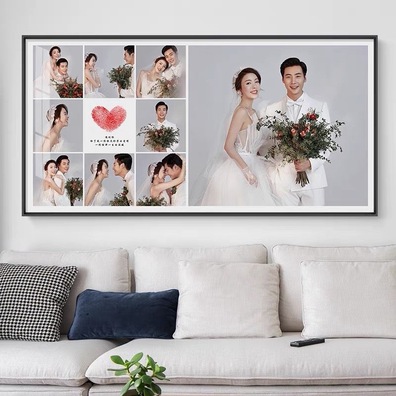 BST12 - TRANH TREO PHÒNG NGỦ - TRANH CƯỚI - TRANH TREO TƯỜNG CẶP ĐÔI  - KIỂU TRANH LIỀN KHỔ